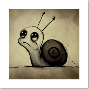 Sad snail Posters and Art